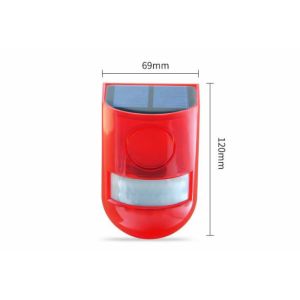 USB and solar charging alarm light infrared sensor blink warning flash device