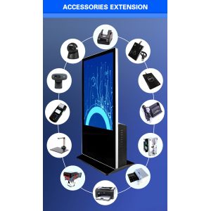 Buy cheap 55" 4K Nvidia Chipset RTX4070 Avatar AI Man Machine Interactive Camera Microphone Touch Screen Kiosk from wholesalers