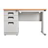 Buy cheap School office furniture steel metal wooden MDF 25mm tabletop computer sturdy desk with drawer cabinet from wholesalers