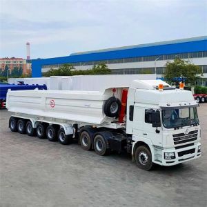 Buy cheap 6 Axles 100 Tons Heavy Duty Dump Trailer Tipper Dumper Semi Trailer from wholesalers