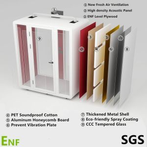 Buy cheap Modular Meeting Pod with 1860*1640*2060mm Internal Dimensions and Removable Soundproof Conference Pod for 4 Persons from wholesalers