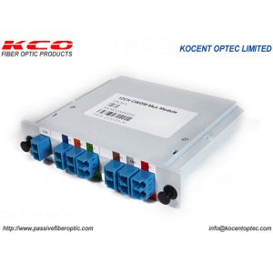 6CH CWDM Passive Fiber Optic Multiplexer LC UPC Duplex Adapter