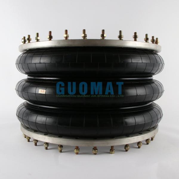 Quality GUOMAT 3H630376 Industrial Tripled Convoluted Type Air Spring with Flange Ring for sale