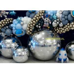 Buy cheap Inflatable PVC Silver Mirror Luminous Balloons For Event Rental Professionals from wholesalers