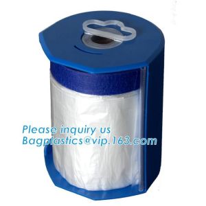 Buy cheap Pre-tapd paint masking film HDPE,Car paint repair masking film with tape, Hot sell masking film with adhesive tape, PAC from wholesalers