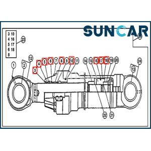 Buy cheap 690D 790D JOHN DEERE AT194293 Arm Seal Kit Hydraulic Cylinder Service Kits from wholesalers