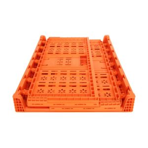 Buy cheap Stackable Collapsible Folding Crate in Vibrant Orange Mesh Style for Produce Handling from wholesalers