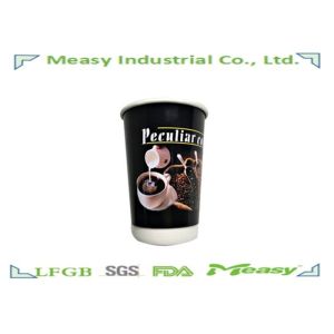 Buy cheap 8OZ , 300CC , Personalized Printed Coffee Paper Cups Good Insulation Black from wholesalers