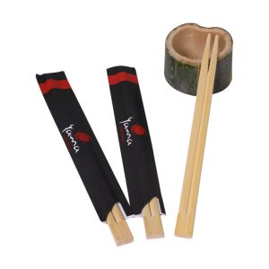 Buy cheap Personalized Organic Disposable Bamboo Chopsticks Food Grade Paper Wrapped from wholesalers
