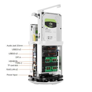 Buy cheap Dual LAN 2.5G AMD Mini PC 5500U 5700U Processors DDR4 32G NAS Mini PC from wholesalers