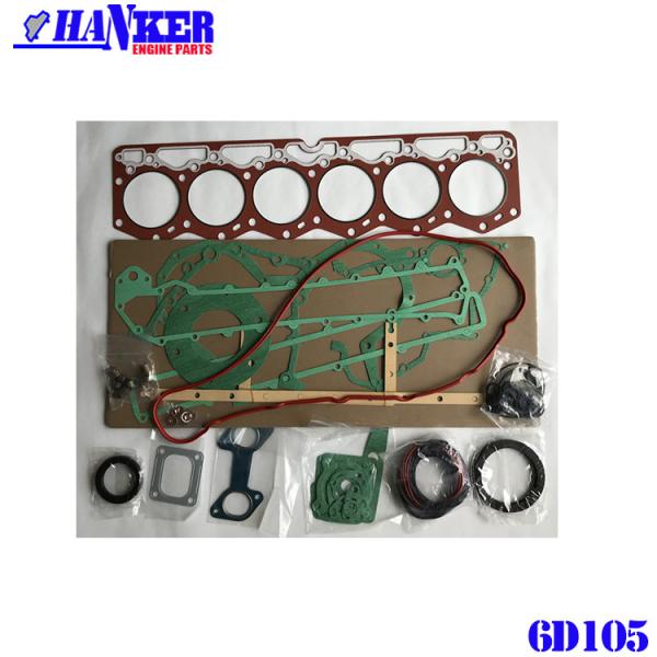 Quality S6D105 Cylinder Head Gasket Set , Engine Overhaul Gasket Kit 6137-K1-3012 6137-K2-3005 for sale