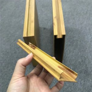 Buy cheap Wood Grain Design Aluminum Metal Ceiling Extruded Box Baffle Ceiling from wholesalers