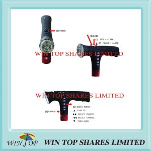 Buy cheap LED Auto Stick Umbrella with Radio, Alarm Function from wholesalers