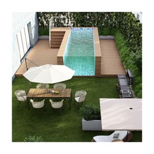 Buy cheap Acrylic Panel Density 1.2g/cm3 Composite Steel Outdoor Pool with Endless Pool Machine from wholesalers