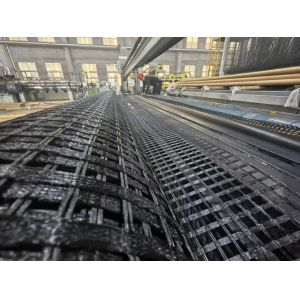 Buy cheap High Tensile Strength 80-30KN/M Polyester Geogrid Reinforcement Foundation Stabilization Ground Improvement from wholesalers