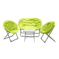 Buy cheap Multicolor Folding Patio Table And Chairs , Ergonomics Moon Chair Set product