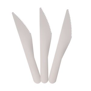 Buy cheap White Smooth Paper Biodegradable Cutlery Forks Knives Spoons 6.3 Inch Practical from wholesalers