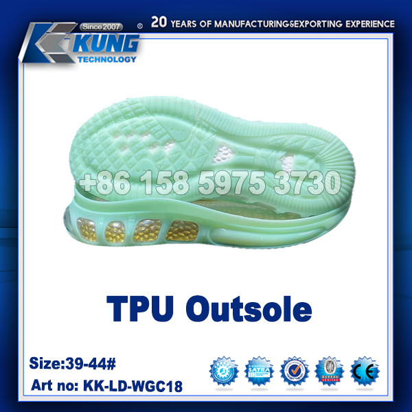 Quality Nontoxic TPU Rubberized EVA Sole , Waterproof Rubber Traction Outsole for sale
