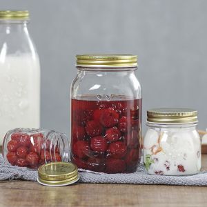 Buy cheap 300ml 1L Empty Round Honey Jam Glass Pickle Jar With Smooth Mouth from wholesalers