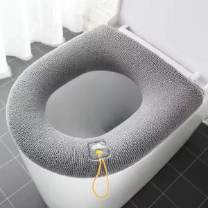 Detachable Toilet Seat Warmer Cover Washable Zipper Closure Type ODM