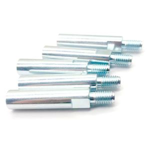 Custom CNC Machined Zinc-Plated Steel Lock Pin with Threaded End