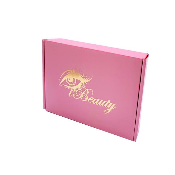Custom Logo Pink Corrugated Mailer Cardboard Paper Packaging Mailing Postal Shipping Box