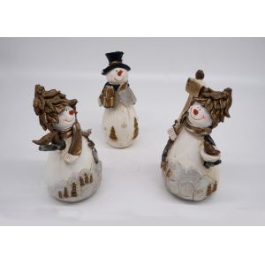 Buy cheap Resin / Polyresin Crafts 3D Small Snowman Figurines Lovely For Home Decoration from wholesalers
