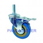 Buy cheap Threaded Rod Swivel PVC 75mm Castor Wheel With Lock Brake from wholesalers