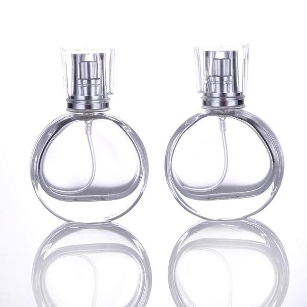 Quality 25ml Empty Flint Glass Refillable Perfume Bottles With Spray Atomizer for sale