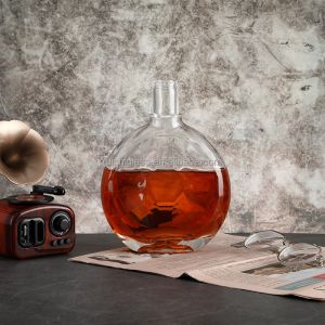 Buy cheap Customized 750ml Round Shape Glass Bottle for Brandy Rum and Vodka Production Solutions from wholesalers
