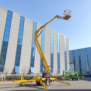 Buy cheap 16m Towable Articulated Boom Lift 200kg Aerial Work Towable Articulating Manlift from wholesalers