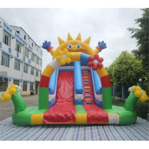 Sun funny park customized PVC inflatable game water slide baby bouncer for kids