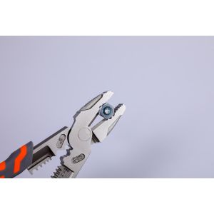 8-Inch Multifunction Pliers with 62 HRC Cutting Edges