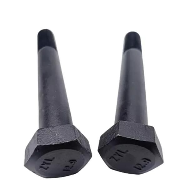 Quality Gr10.9 Black Hex Bolts And Nuts Carbon Steel Hex Bolts Half Thread DIN931 for sale