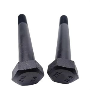 Buy cheap Gr10.9 Black Hex Bolts And Nuts Carbon Steel Hex Bolts Half Thread DIN931 from wholesalers
