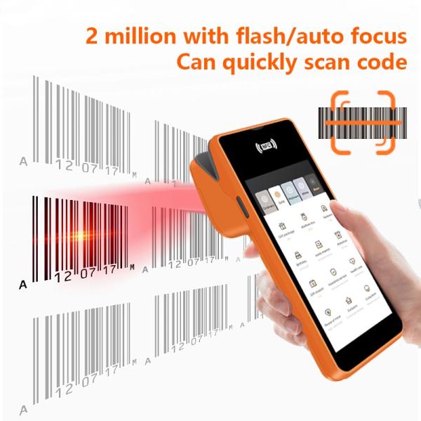 China 5.45Inch Portable Handheld Pos Machine Smart NFC Mobile Payment Terminal Orange Pos System with Camera Printer on sale China 5.45Inch Portable Handheld Pos Machine Smart NFC Mobile Payment Terminal Orange Pos System with Camera Printer on sale