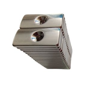 Buy cheap Arc Shape Magnet for Motor Customized Size High Temperature Neodymium With Countersunk Hole from wholesalers