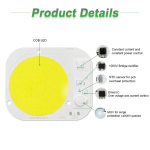 Buy cheap Round 50W LED Chip High Power Driverless Full Spectrum AC220V from wholesalers