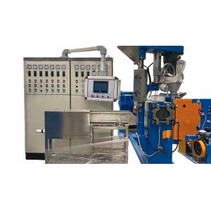 Buy cheap High Speed Electric Wire Extruder Machine PE PVC 50Mm Power Cable Making Machine Cable Production Line from wholesalers