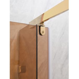 Buy cheap Elegant Shower Enclosures With Tinted Glass And Golden Aluminium Frame from wholesalers