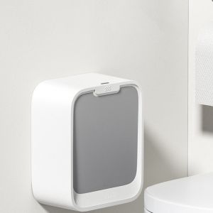 China Electric Mini Smart Waste Bin Rectangle Rubbish Can Self Sealing Hanging Garbage Can Trash Garbage Basket Plastic Bins with Lid on sale