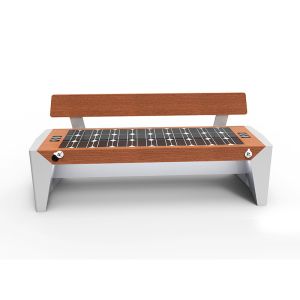 Buy cheap Bright Smart Solar Powered Benches Outdoor Garden With Back 1800*450*450mm from wholesalers