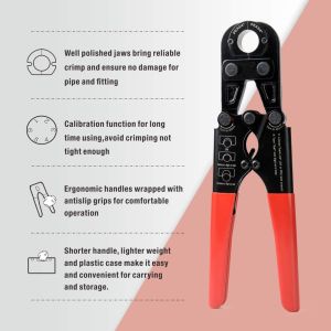 Practical PEX Crimping Tool Kit Anti Abrasion Portable Alloy Material