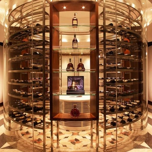 Buy cheap Customized Stainless Metal Wine Cabinet Metal And Glass Bar Cabinet from wholesalers
