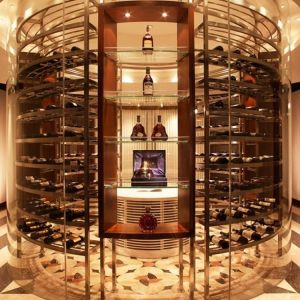 Buy cheap Customized Stainless Metal Wine Cabinet Metal And Glass Bar Cabinet from wholesalers