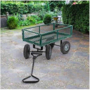 Buy cheap High Bearing Metal Heavy Duty Yard Wagon With Four Wheel And 17KGS Capacity from wholesalers