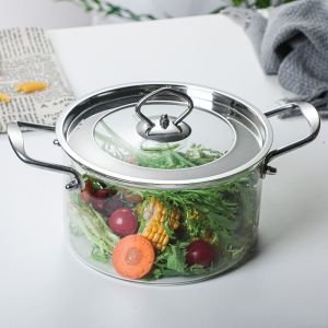 Buy cheap Kitchenware 5L Borosilicate Transparent Glass Soup Pot from wholesalers