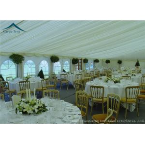 White Large Party Tent With Durable Aluminum Alloy Frame 6x12m