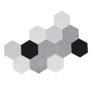 Buy cheap 9mm Hexagon Acoustic Wall Panel Polyester Acoustic Panel from wholesalers