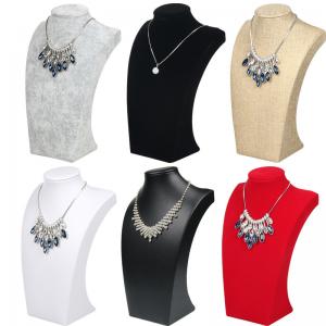 Buy cheap 24*14.5cm Necklace Display Bust , Linen Ice Velvet Jewelry Necklace Holder product